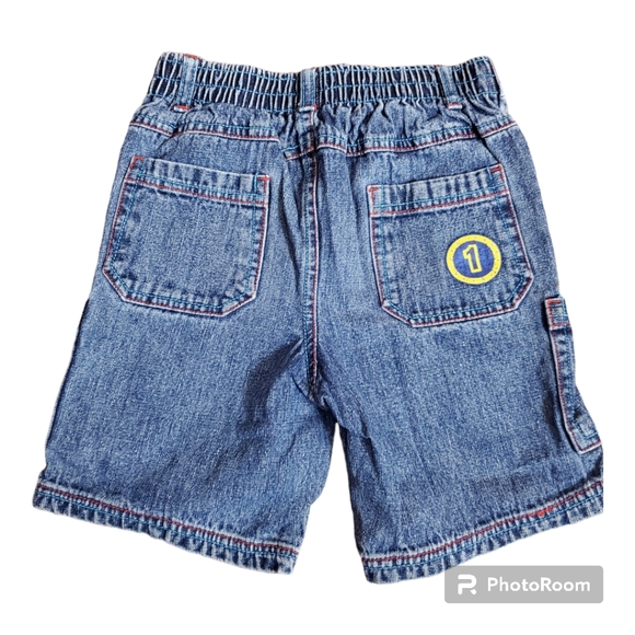 Thomas The Train Tank Engine Jean Denim Stretch Waist Band Shorts Boys 3T - Picture 2 of 11